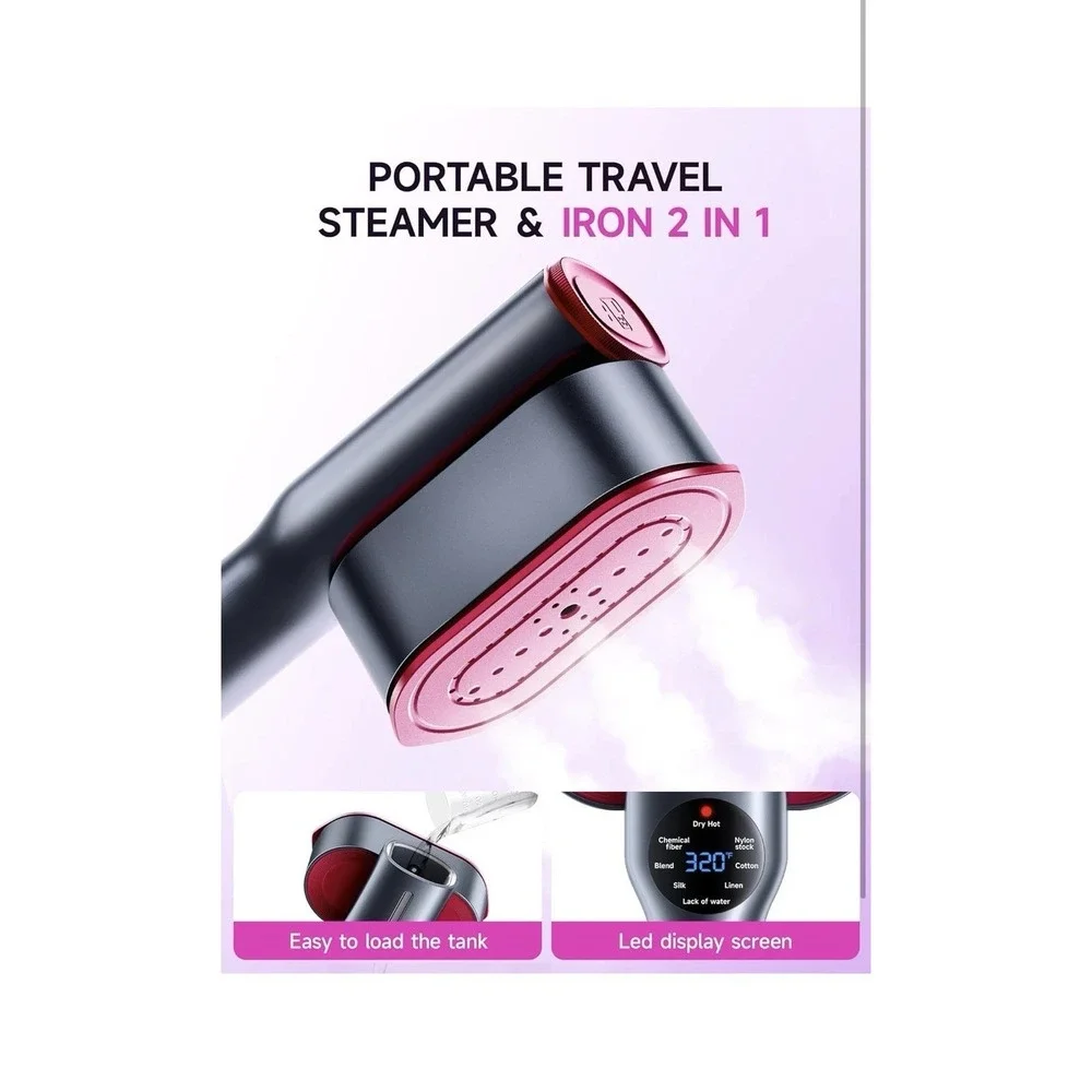 12N32/ DRFLASH 2 in 1 Handheld Garment Steamer and Iron for Clothes Travel Size